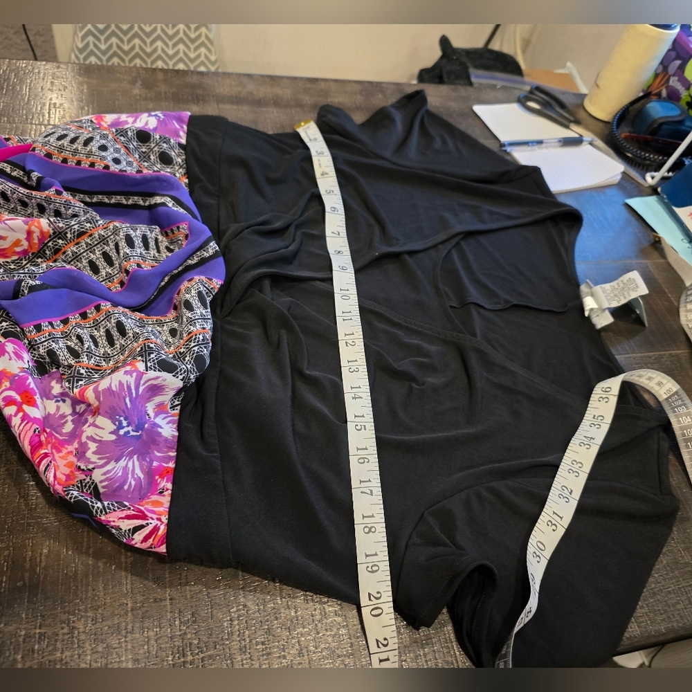 Catherines Black And Multi-Colored Patterned Maxi… - image 4